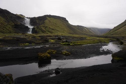 The Ófærufoss in the Eldgjá, which we only saw from the distance. We went further into the valley.