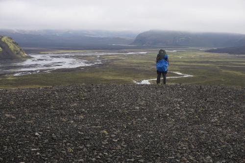 View over the vast wetland. Behind the hill, on which Kristina stands, was our camp.