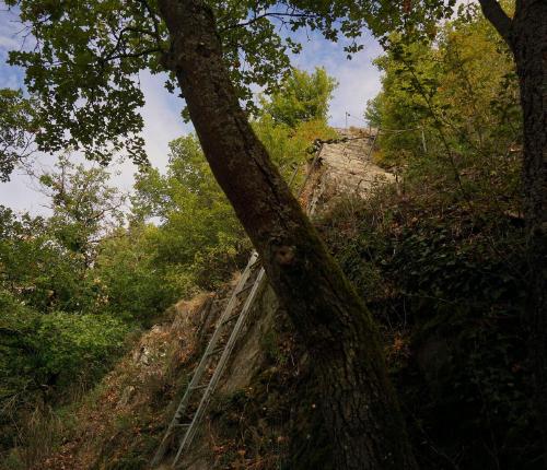 Besides the typical “giant staples” in the rock, there are also sections with ladders.